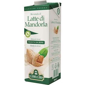 a picture of latte di mandorla artigianale brick da 1 litro pacco da 12 pezzi